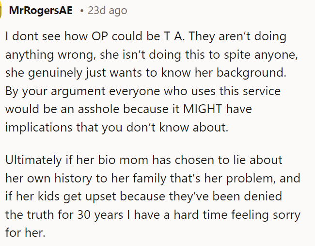 It seems like most people are actually encouraging OP to take the DNA test.