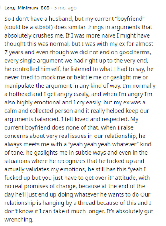 So many people came to the comments with their own situations and provided OP with insight into what may be normal and what isn't.