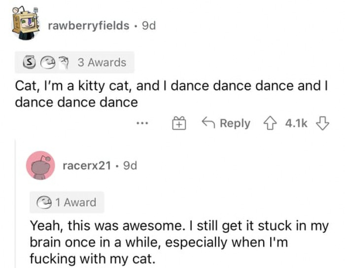 6. I am a kitty cat, and I dance, dance, dance