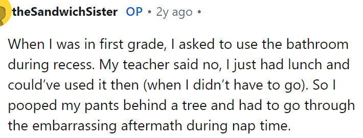 Made a student poop his pants.