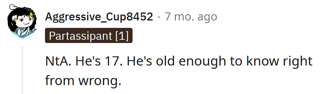 He's old enough to know better.