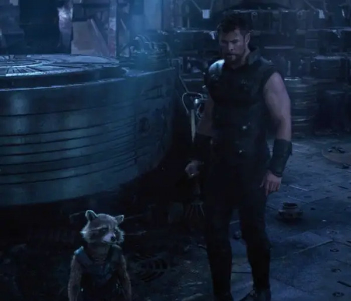 19. The Midgard Serpent, related to the Ragnarok story in Norse mythology and the comic books, was depicted in some concept art as Thor and Rocket Raccoon preparing to fight the two enormous snakes.