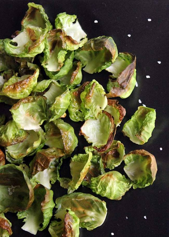 17. Brussels Sprout Chips: In with the fiber, out with the calories.