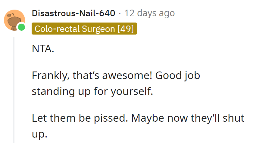 Let them stew in their own sauce. Silence might be the new golden rule.