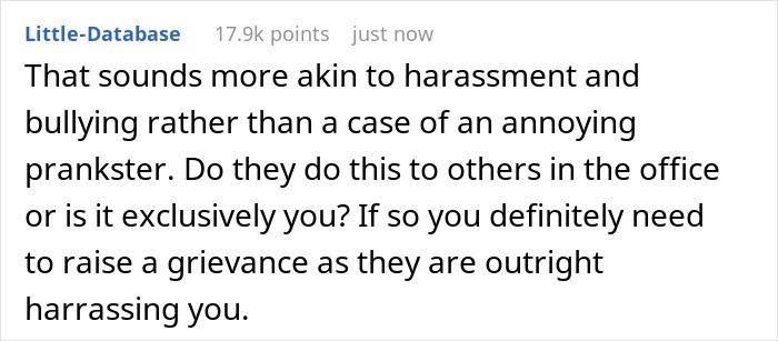 It can be likened to harassment