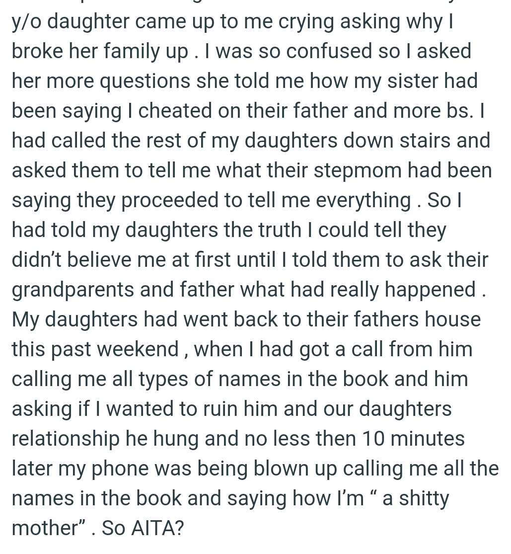 OP Got a Call From Her Ex Calling Her All Types of Names