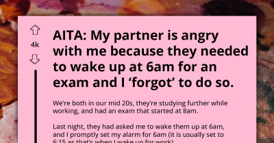Couple Gets Into Argument As One Accuses Other Of Not Waking Them Up Early Enough For Exam