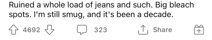 A decade later, the OP is still smug about her act of retribution.