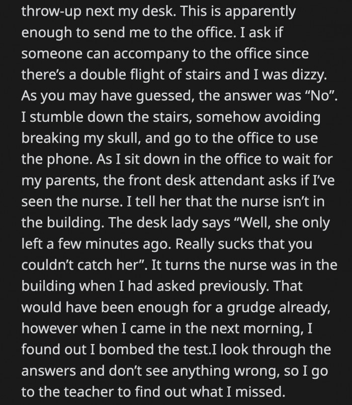 The teacher should have been reported for endangering a student's life