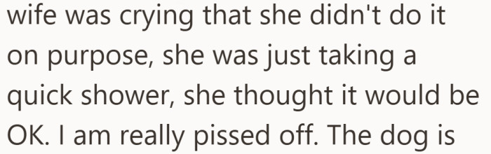 She is overwhelmed and apologetic, while the tension in the room keeps rising.