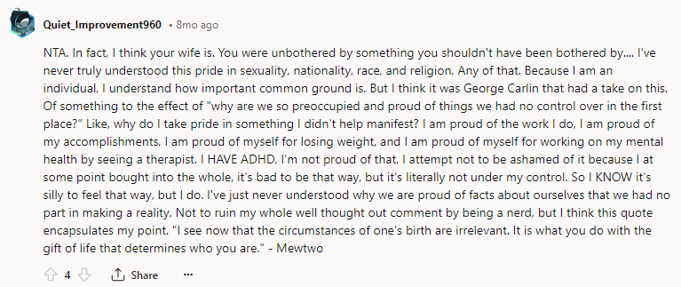 I am proud of my accomplishments