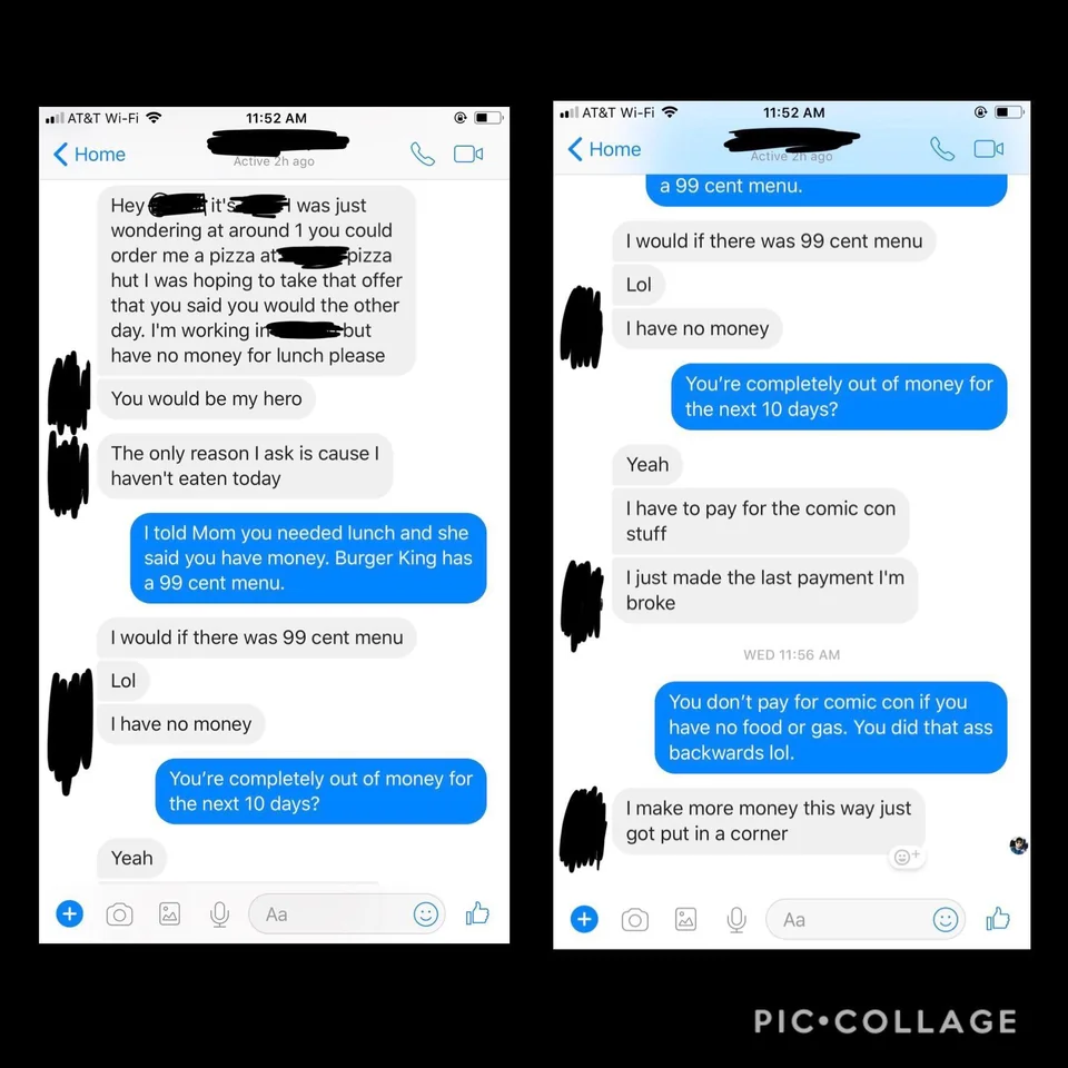 The OP shares a conversation with his brother with an online community.