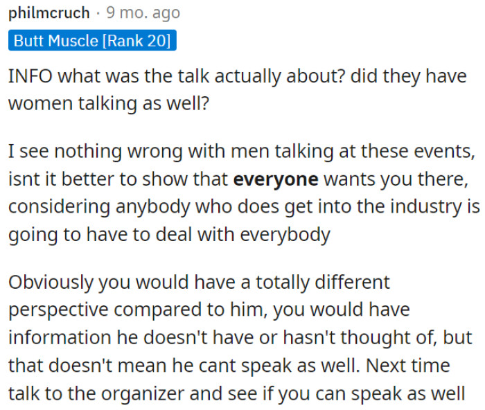 OP's perspective may differ, but it doesn't mean he can't speak.