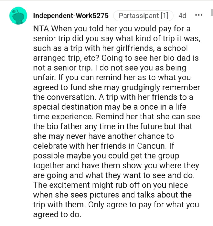 Reminding her that she can see him anytime in the future