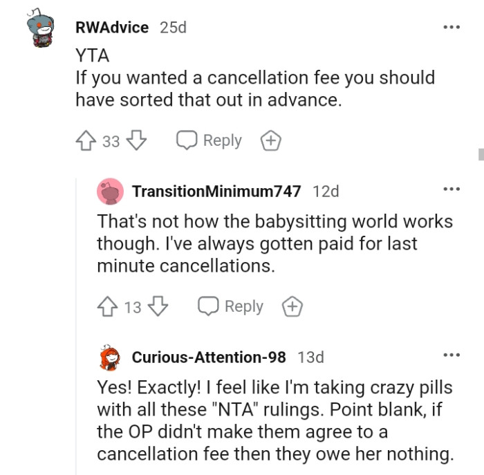 The OP should have sorted this out in advance