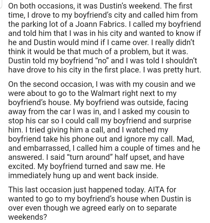 OP is upset that her boyfriend has been ignoring her when he's with his friend, even though they agreed she would give them their space