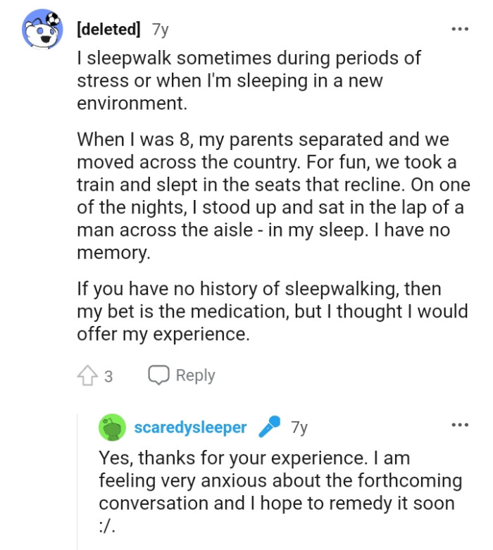 People started sharing their sleepwalking stories here and there