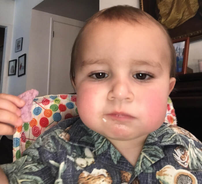 1. My nephew looks like an 18-month-old and a 46-year-old insurance salesman at the same time.
