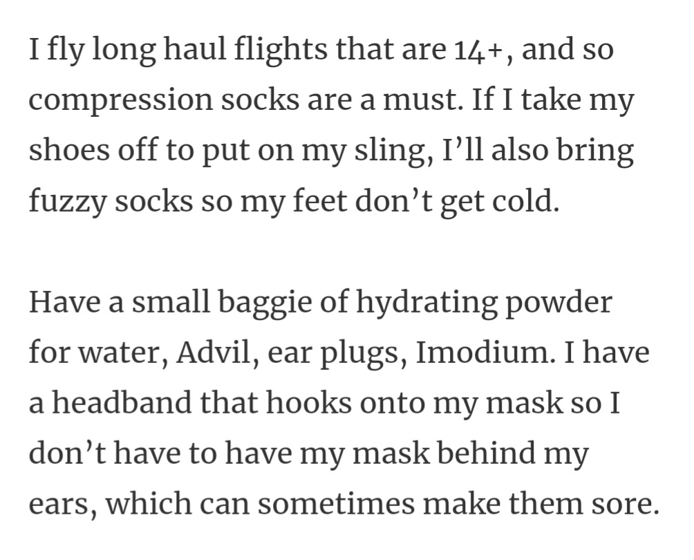 19. The ultimate long-haul flight survival kit