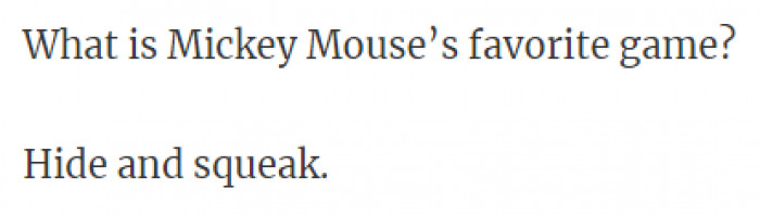 16. You'll find Mickey soon enough