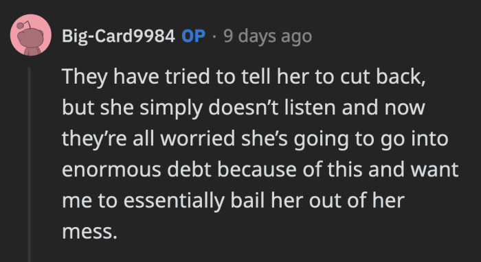 Not her circus, not her clowns.