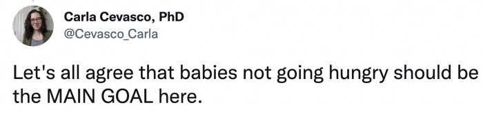 The only thing that should concern us is that babies are not going hungry.