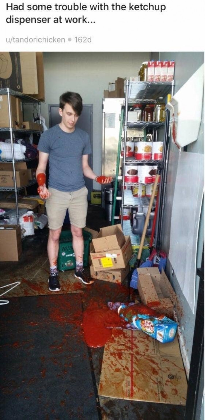 14. It looks like this guy had another failed audition practice for a Carrie film