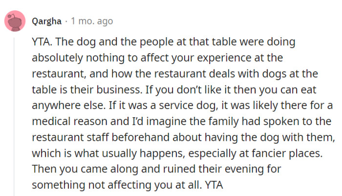 Perhaps next time, she'd consider a career change from dining disruption to dogged diplomacy.