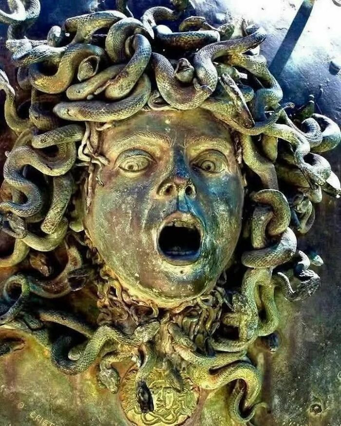 Benvenuto Cellini's Perseus with the Head of Medusa (1545–1554) is a bronze sculpture in Florence's Loggia dei Lanzi, its square base adorned with relief panels narrating the Perseus and Andromeda myth.