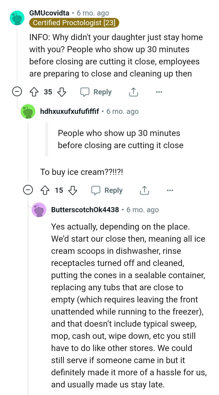 Employees are preparing to go and cleaning up