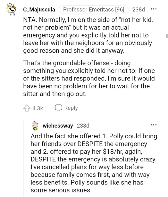 It was an actual emergency