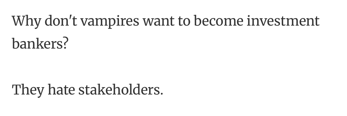 14. Too Many Stakes in That Line of Work