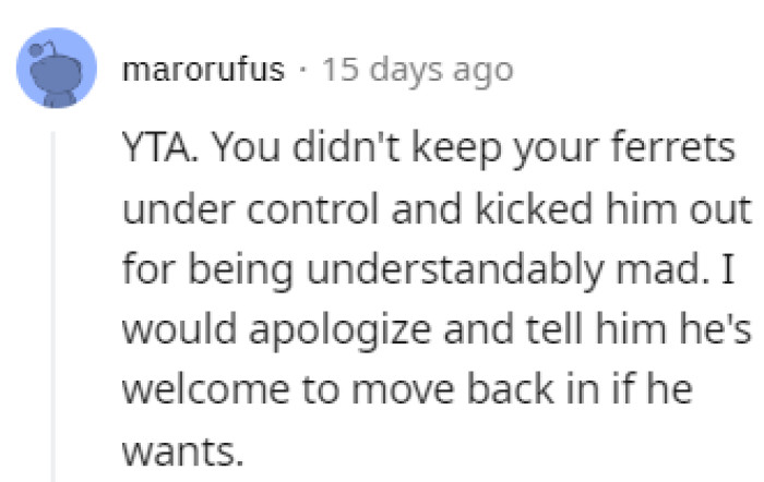 Ferret Out of Control