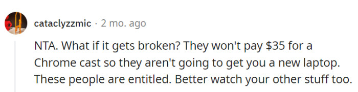 It's personal property, simple as that!