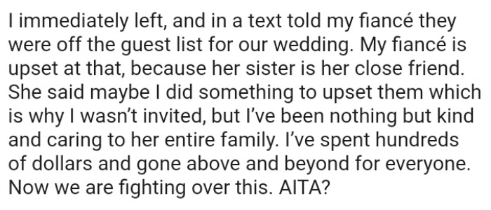 Maybe the OP did something to upset them, which is why he wasn’t invited