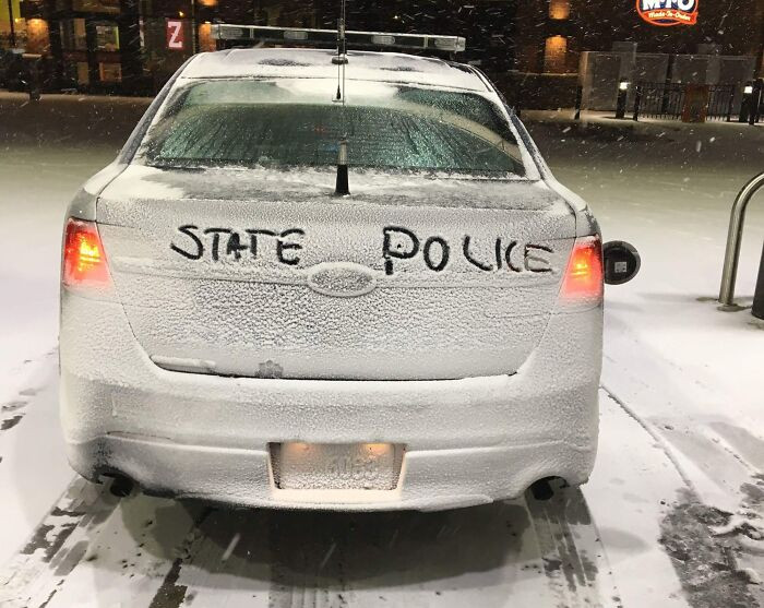 "Virginia State Police In The Snowstorm"