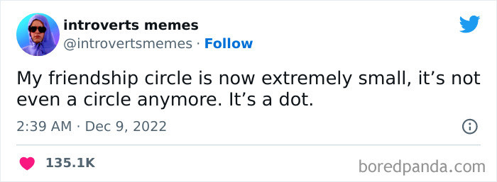 From a friendship circle to a friendship dot.