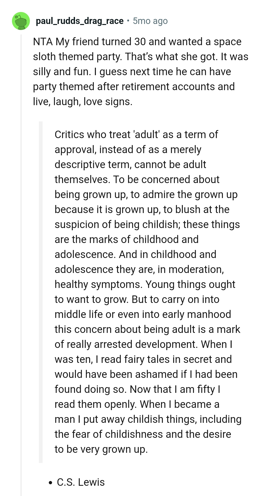 The party was silly and fun