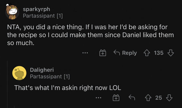 That should have been the sister's reaction.