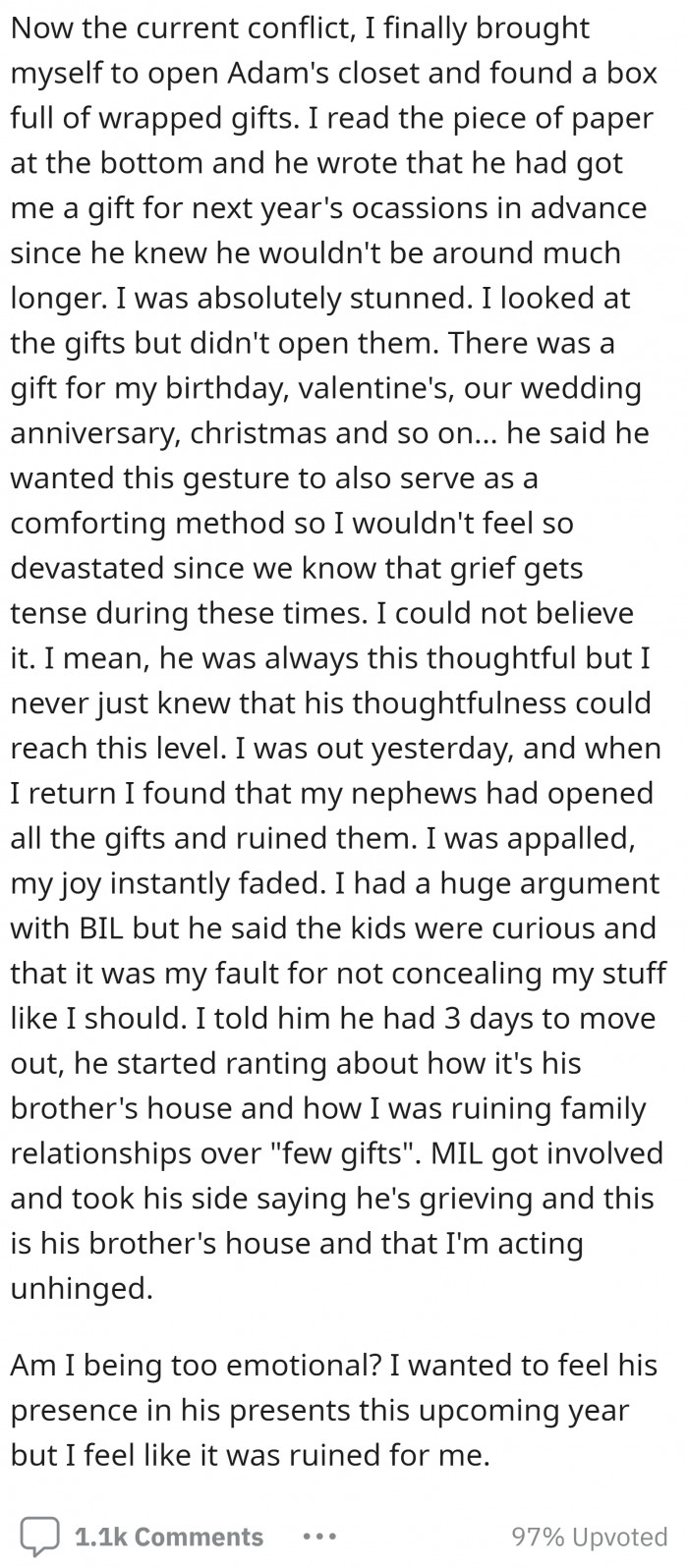 2. However, a conflict occurred.