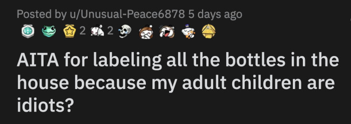 OP was frustrated when he went home and found his shampoo leaking once again because it was left upside down