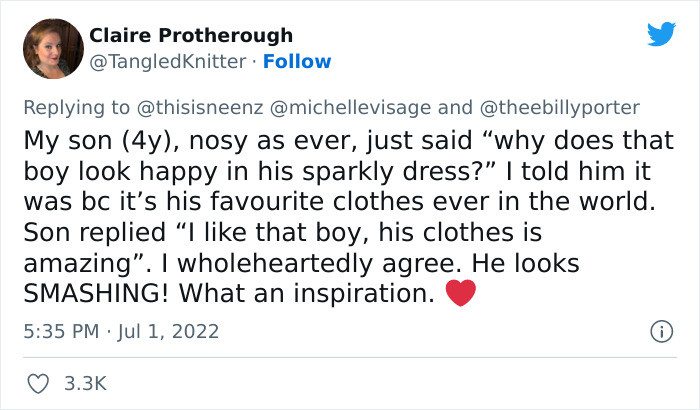 Why Does That Boy Look Happy in His Sparkly Dress?