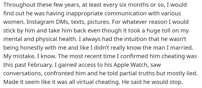But Recently, She Discovered He Was Cheating on Her: