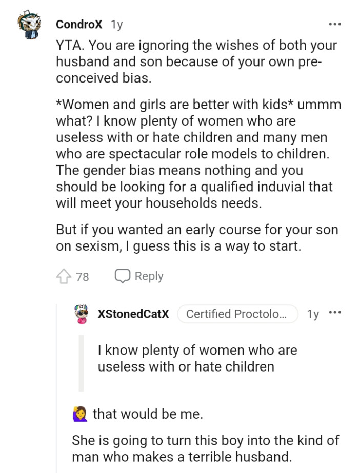 Gender bias means nothing