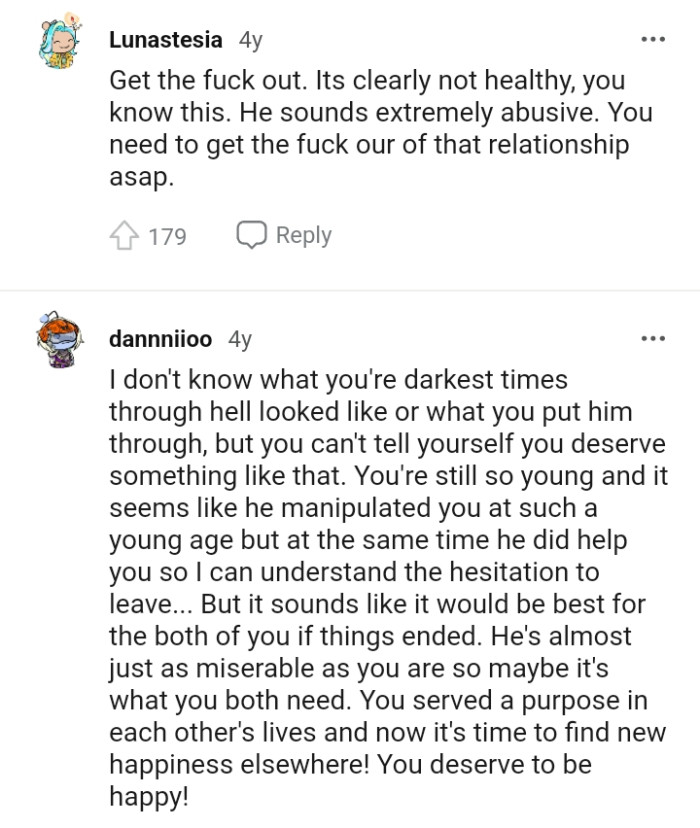 The OP needs to get out of that relationship ASAP