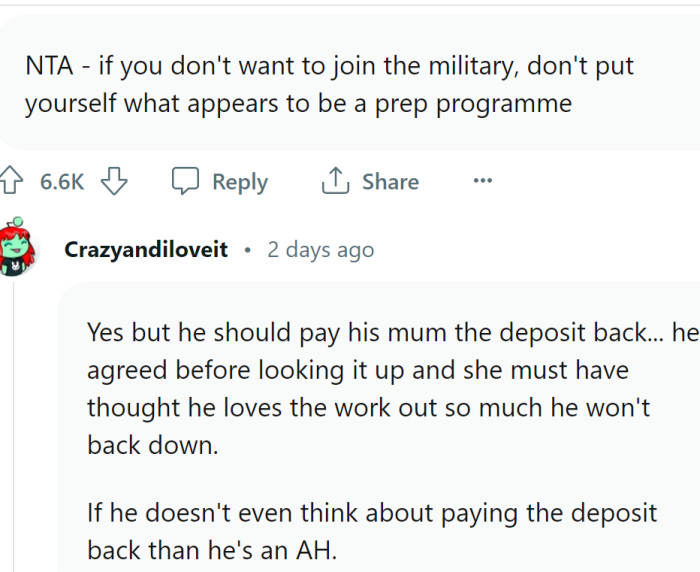 OP should pay back the deposit