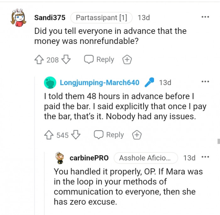 For this redditor, the OP handled it properly