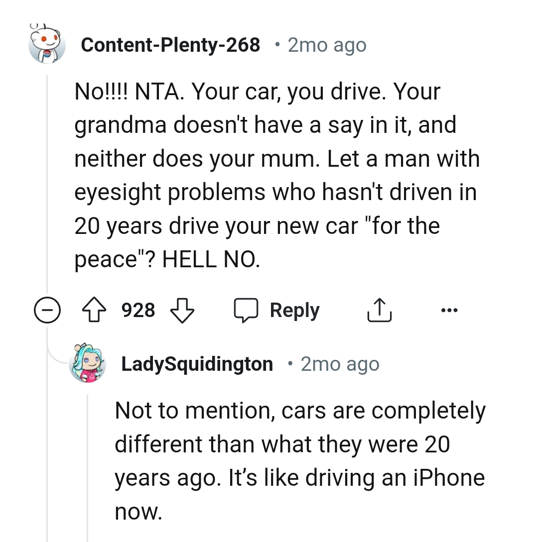 And the comments from other Redditors roll in...