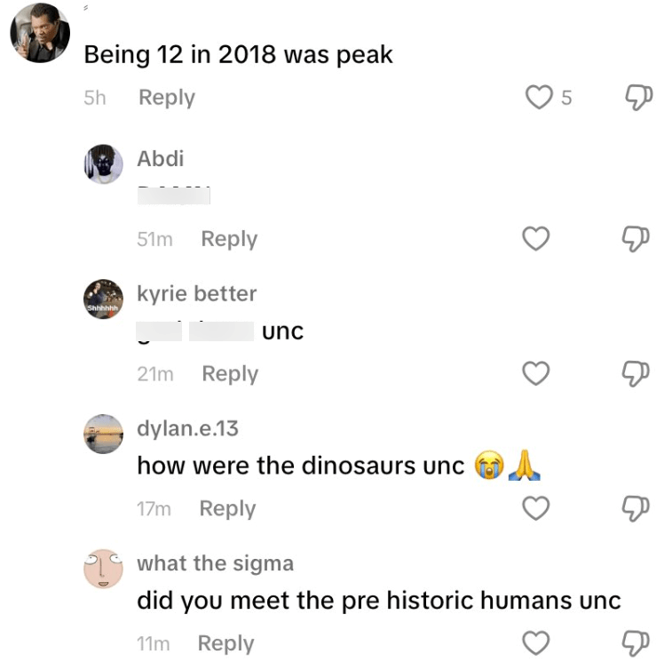 3. Apparently, if you were around 12 in 2018, you’re officially a fossil. Send help.