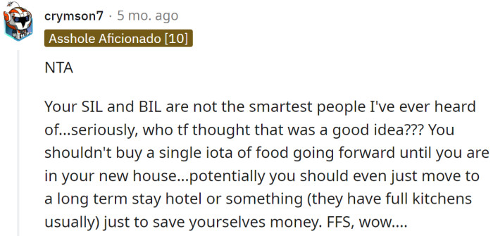 A Redditor told him he was not in the wrong